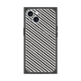 プレミアムスクエアケース with MagSafe［ Small Stripe - Gray × Black ］