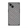 プレミアムスクエアケース with MagSafe［ Small Stripe - Gray × Black ］