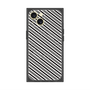 プレミアムスクエアケース with MagSafe［ Small Stripe - Gray × Black ］