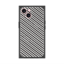 プレミアムスクエアケース with MagSafe［ Small Stripe - Gray × Black ］