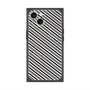 プレミアムスクエアケース with MagSafe［ Small Stripe - Gray × Black ］