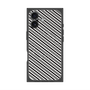プレミアムスクエアケース with MagSafe［ Small Stripe - Gray × Black ］