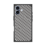 プレミアムスクエアケース with MagSafe［ Small Stripe - Gray × Black ］