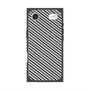 プレミアムスクエアケース with MagSafe［ Small Stripe - Gray × Black ］