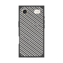 プレミアムスクエアケース with MagSafe［ Small Stripe - Gray × Black ］