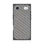 プレミアムスクエアケース with MagSafe［ Small Stripe - Gray × Black ］