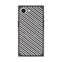 プレミアムスクエアケース with MagSafe［ Small Stripe - Gray × Black ］