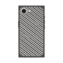 プレミアムスクエアケース with MagSafe［ Small Stripe - Gray × Black ］