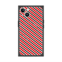 プレミアムスクエアケース with MagSafe［ Small Stripe - Red × Black ］
