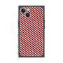 プレミアムスクエアケース with MagSafe［ Small Stripe - Red × Black ］