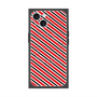 プレミアムスクエアケース with MagSafe［ Small Stripe - Red × Black ］