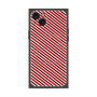 プレミアムスクエアケース with MagSafe［ Small Stripe - Red × Black ］