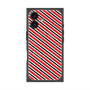 プレミアムスクエアケース with MagSafe［ Small Stripe - Red × Black ］