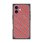 プレミアムスクエアケース with MagSafe［ Small Stripe - Red × Black ］