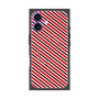 プレミアムスクエアケース with MagSafe［ Small Stripe - Red × Black ］