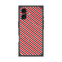 プレミアムスクエアケース with MagSafe［ Small Stripe - Red × Black ］