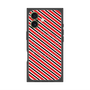 プレミアムスクエアケース with MagSafe［ Small Stripe - Red × Black ］
