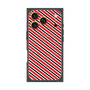 プレミアムスクエアケース with MagSafe［ Small Stripe - Red × Black ］