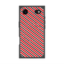 プレミアムスクエアケース with MagSafe［ Small Stripe - Red × Black ］
