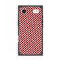 プレミアムスクエアケース with MagSafe［ Small Stripe - Red × Black ］