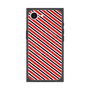 プレミアムスクエアケース with MagSafe［ Small Stripe - Red × Black ］