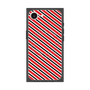 プレミアムスクエアケース with MagSafe［ Small Stripe - Red × Black ］