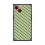 プレミアムスクエアケース with MagSafe［ Small Stripe - Green × Orange ］