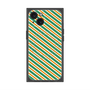 プレミアムスクエアケース with MagSafe［ Small Stripe - Green × Orange ］