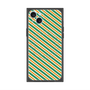 プレミアムスクエアケース with MagSafe［ Small Stripe - Green × Orange ］