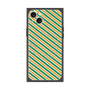 プレミアムスクエアケース with MagSafe［ Small Stripe - Green × Orange ］