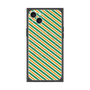 プレミアムスクエアケース with MagSafe［ Small Stripe - Green × Orange ］
