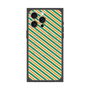 プレミアムスクエアケース with MagSafe［ Small Stripe - Green × Orange ］