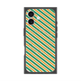 プレミアムスクエアケース with MagSafe［ Small Stripe - Green × Orange ］