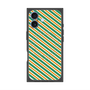 プレミアムスクエアケース with MagSafe［ Small Stripe - Green × Orange ］