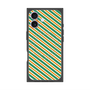 プレミアムスクエアケース with MagSafe［ Small Stripe - Green × Orange ］