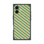 プレミアムスクエアケース with MagSafe［ Small Stripe - Green × Orange ］