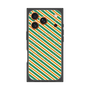 プレミアムスクエアケース with MagSafe［ Small Stripe - Green × Orange ］