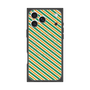 プレミアムスクエアケース with MagSafe［ Small Stripe - Green × Orange ］