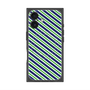 プレミアムスクエアケース with MagSafe［ Small Stripe - Navy × Green ］