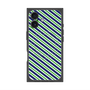 プレミアムスクエアケース with MagSafe［ Small Stripe - Navy × Green ］