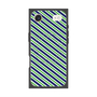 プレミアムスクエアケース with MagSafe［ Small Stripe - Navy × Green ］
