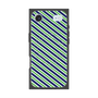 プレミアムスクエアケース with MagSafe［ Small Stripe - Navy × Green ］
