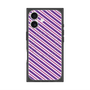 プレミアムスクエアケース with MagSafe［ Small Stripe - Purple × Pink ］