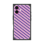 プレミアムスクエアケース with MagSafe［ Small Stripe - Purple × Pink ］