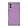 プレミアムスクエアケース with MagSafe［ Small Stripe - Purple × Pink ］
