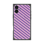 プレミアムスクエアケース with MagSafe［ Small Stripe - Purple × Pink ］