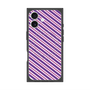 プレミアムスクエアケース with MagSafe［ Small Stripe - Purple × Pink ］