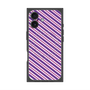 プレミアムスクエアケース with MagSafe［ Small Stripe - Purple × Pink ］