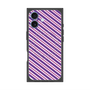 プレミアムスクエアケース with MagSafe［ Small Stripe - Purple × Pink ］