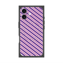 プレミアムスクエアケース with MagSafe［ Small Stripe - Purple × Pink ］